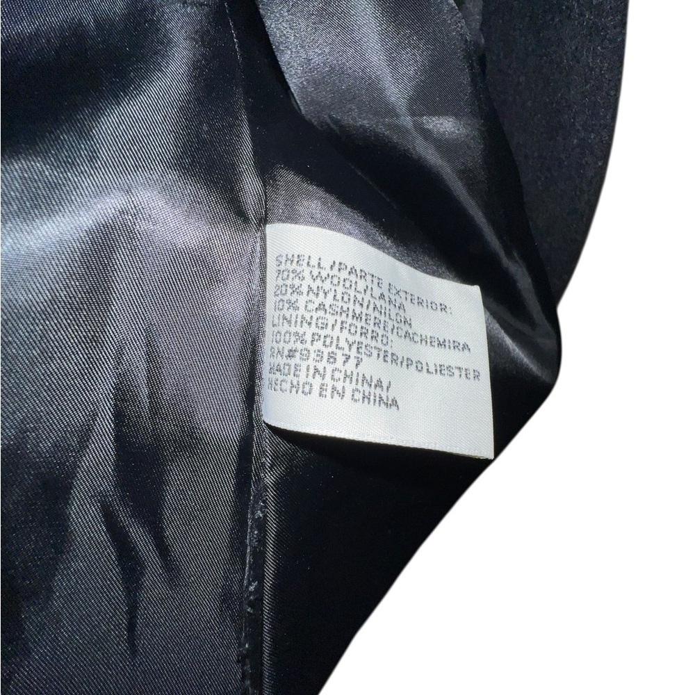 St. John's Bay Dark Gray Wool/Cashmere Blend Double-Breasted Peacoat - Picture 6 of 6